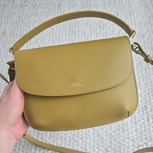 A.P.C. Sarah Shoulder Mini Crossbody Olive